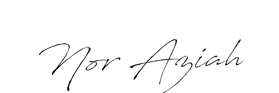 How to make Nor Aziah name signature. Use Antro_Vectra style for creating short signs online. This is the latest handwritten sign. Nor Aziah signature style 6 images and pictures png