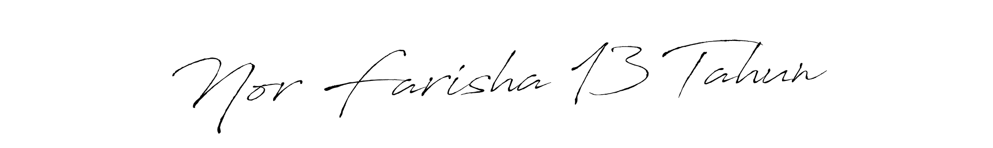 Nor Farisha 13 Tahun stylish signature style. Best Handwritten Sign (Antro_Vectra) for my name. Handwritten Signature Collection Ideas for my name Nor Farisha 13 Tahun. Nor Farisha 13 Tahun signature style 6 images and pictures png