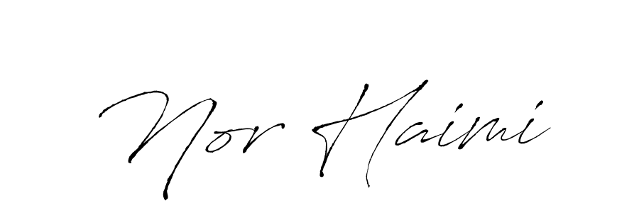 Nor Haimi stylish signature style. Best Handwritten Sign (Antro_Vectra) for my name. Handwritten Signature Collection Ideas for my name Nor Haimi. Nor Haimi signature style 6 images and pictures png