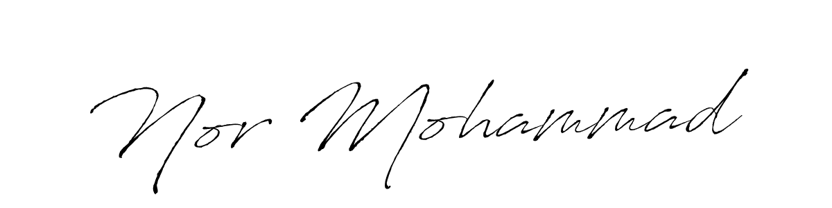 Make a beautiful signature design for name Nor Mohammad. With this signature (Antro_Vectra) style, you can create a handwritten signature for free. Nor Mohammad signature style 6 images and pictures png