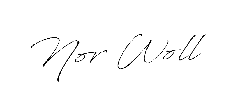 The best way (Antro_Vectra) to make a short signature is to pick only two or three words in your name. The name Nor Woll include a total of six letters. For converting this name. Nor Woll signature style 6 images and pictures png