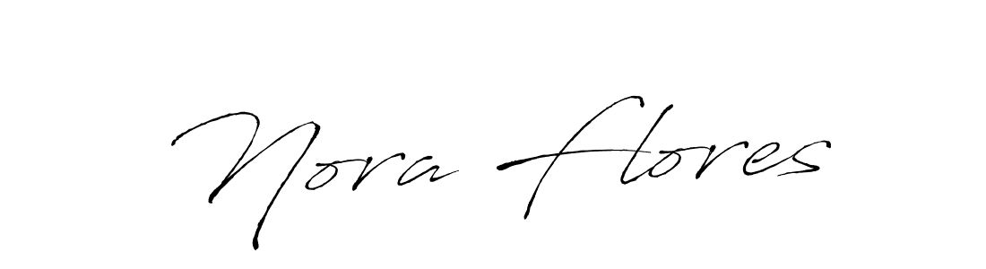 How to make Nora Flores name signature. Use Antro_Vectra style for creating short signs online. This is the latest handwritten sign. Nora Flores signature style 6 images and pictures png