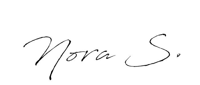 Antro_Vectra is a professional signature style that is perfect for those who want to add a touch of class to their signature. It is also a great choice for those who want to make their signature more unique. Get Nora S. name to fancy signature for free. Nora S. signature style 6 images and pictures png