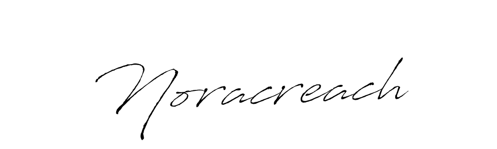 Use a signature maker to create a handwritten signature online. With this signature software, you can design (Antro_Vectra) your own signature for name Noracreach. Noracreach signature style 6 images and pictures png