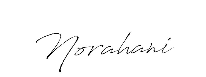 Make a beautiful signature design for name Norahani. With this signature (Antro_Vectra) style, you can create a handwritten signature for free. Norahani signature style 6 images and pictures png