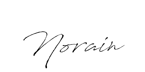 Make a beautiful signature design for name Norain. With this signature (Antro_Vectra) style, you can create a handwritten signature for free. Norain signature style 6 images and pictures png