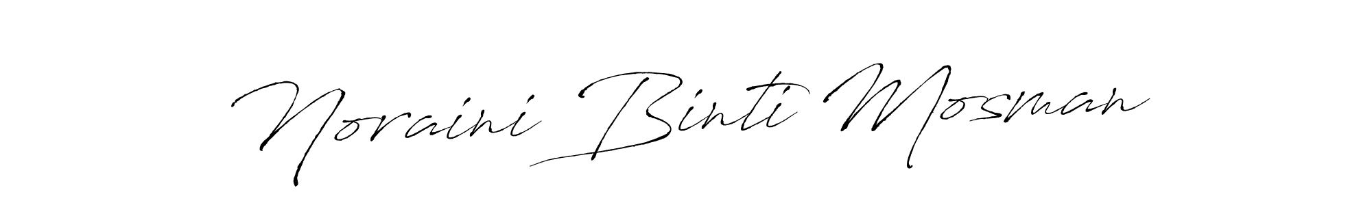 Also You can easily find your signature by using the search form. We will create Noraini Binti Mosman name handwritten signature images for you free of cost using Antro_Vectra sign style. Noraini Binti Mosman signature style 6 images and pictures png