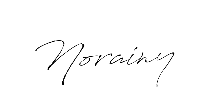 Use a signature maker to create a handwritten signature online. With this signature software, you can design (Antro_Vectra) your own signature for name Norainy. Norainy signature style 6 images and pictures png