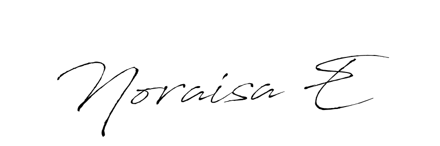 Create a beautiful signature design for name Noraisa E. With this signature (Antro_Vectra) fonts, you can make a handwritten signature for free. Noraisa E signature style 6 images and pictures png