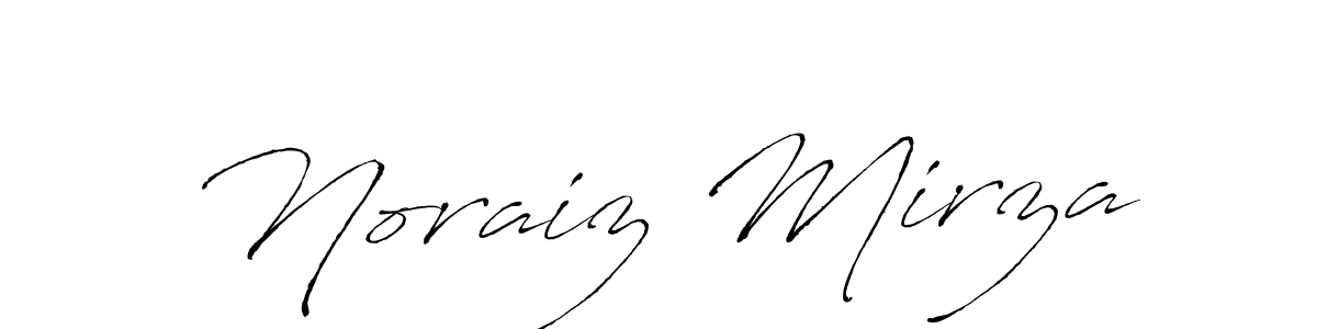 Design your own signature with our free online signature maker. With this signature software, you can create a handwritten (Antro_Vectra) signature for name Noraiz Mirza. Noraiz Mirza signature style 6 images and pictures png