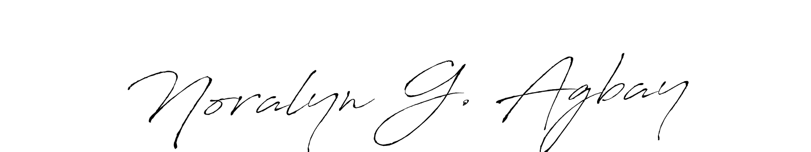 Design your own signature with our free online signature maker. With this signature software, you can create a handwritten (Antro_Vectra) signature for name Noralyn G. Agbay. Noralyn G. Agbay signature style 6 images and pictures png