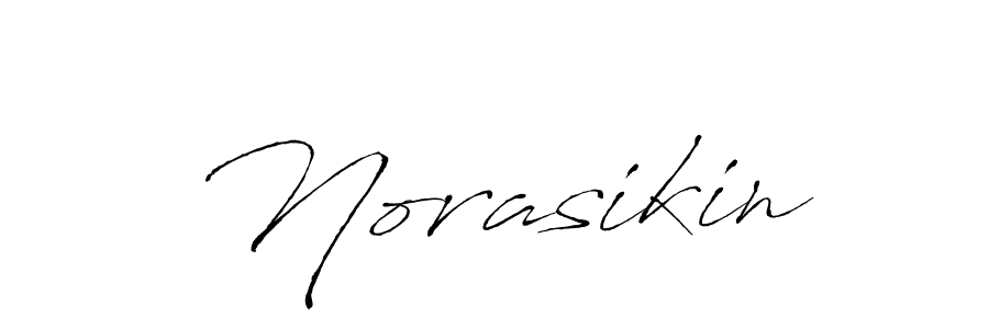 You should practise on your own different ways (Antro_Vectra) to write your name (Norasikin) in signature. don't let someone else do it for you. Norasikin signature style 6 images and pictures png