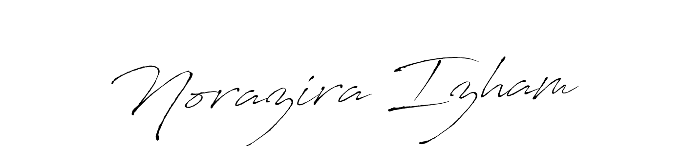 Use a signature maker to create a handwritten signature online. With this signature software, you can design (Antro_Vectra) your own signature for name Norazira Izham. Norazira Izham signature style 6 images and pictures png