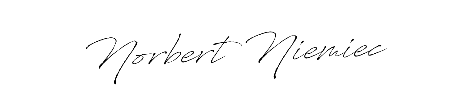 How to make Norbert Niemiec name signature. Use Antro_Vectra style for creating short signs online. This is the latest handwritten sign. Norbert Niemiec signature style 6 images and pictures png