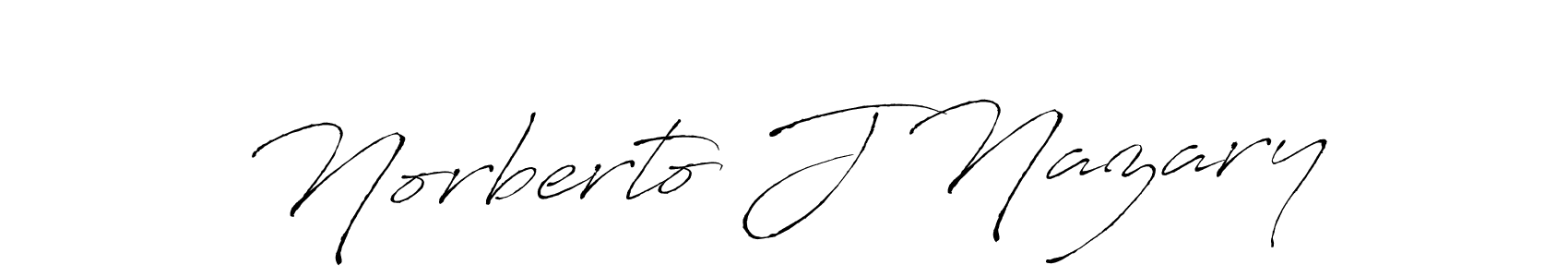 How to make Norberto J Nazary name signature. Use Antro_Vectra style for creating short signs online. This is the latest handwritten sign. Norberto J Nazary signature style 6 images and pictures png