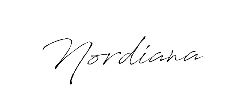 Create a beautiful signature design for name Nordiana. With this signature (Antro_Vectra) fonts, you can make a handwritten signature for free. Nordiana signature style 6 images and pictures png