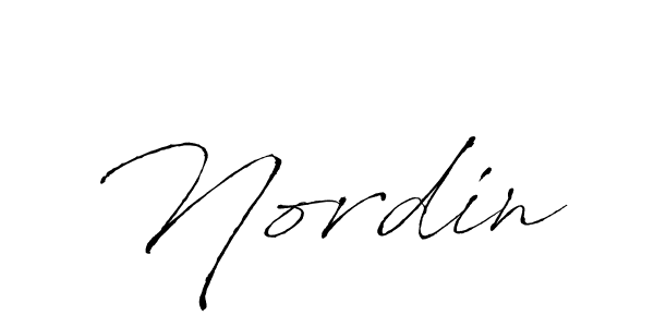 Make a beautiful signature design for name Nordin. With this signature (Antro_Vectra) style, you can create a handwritten signature for free. Nordin signature style 6 images and pictures png