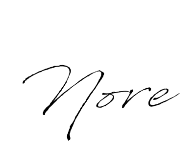 Design your own signature with our free online signature maker. With this signature software, you can create a handwritten (Antro_Vectra) signature for name Nore. Nore signature style 6 images and pictures png