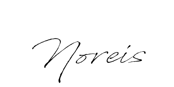 Design your own signature with our free online signature maker. With this signature software, you can create a handwritten (Antro_Vectra) signature for name Noreis. Noreis signature style 6 images and pictures png