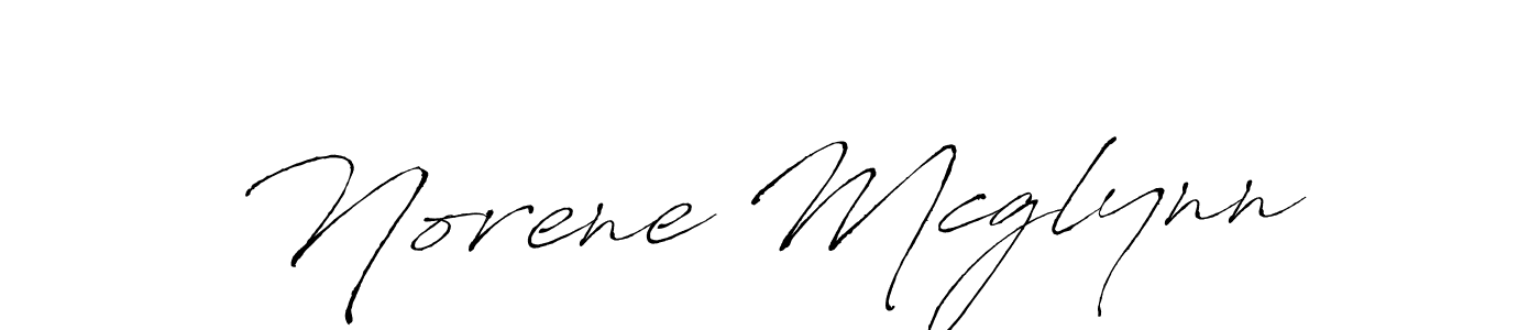 Make a beautiful signature design for name Norene Mcglynn. With this signature (Antro_Vectra) style, you can create a handwritten signature for free. Norene Mcglynn signature style 6 images and pictures png
