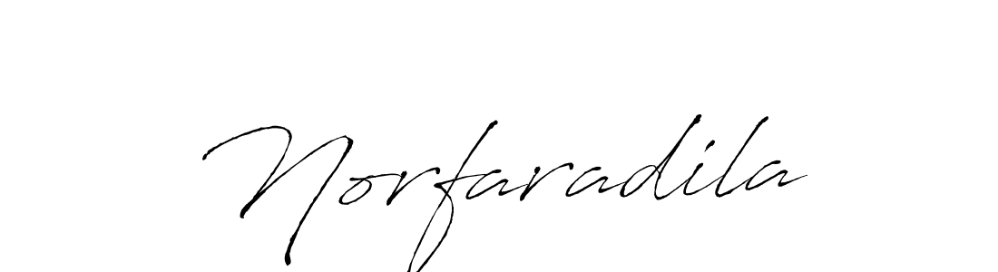 Design your own signature with our free online signature maker. With this signature software, you can create a handwritten (Antro_Vectra) signature for name Norfaradila. Norfaradila signature style 6 images and pictures png