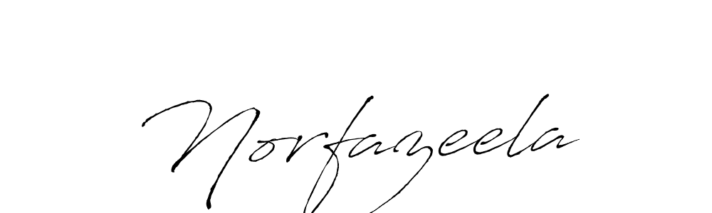 Create a beautiful signature design for name Norfazeela. With this signature (Antro_Vectra) fonts, you can make a handwritten signature for free. Norfazeela signature style 6 images and pictures png