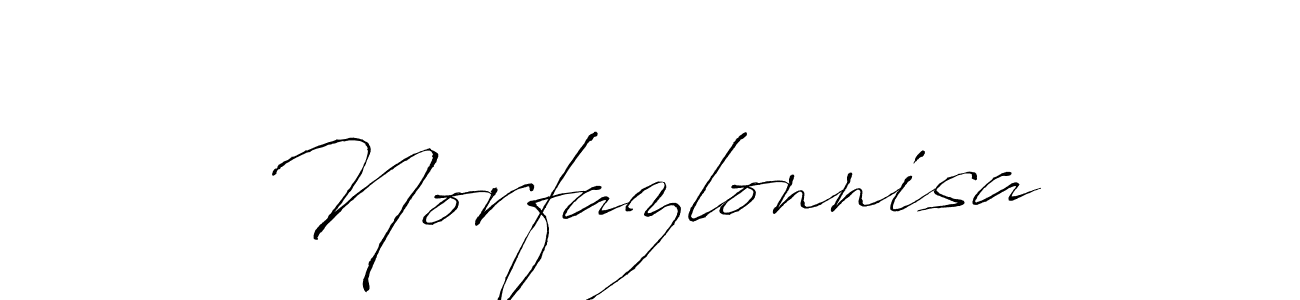 How to make Norfazlonnisa signature? Antro_Vectra is a professional autograph style. Create handwritten signature for Norfazlonnisa name. Norfazlonnisa signature style 6 images and pictures png