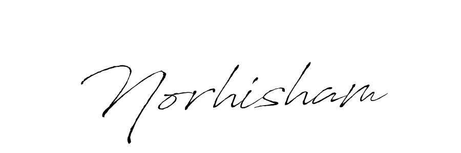 Make a beautiful signature design for name Norhisham. With this signature (Antro_Vectra) style, you can create a handwritten signature for free. Norhisham signature style 6 images and pictures png
