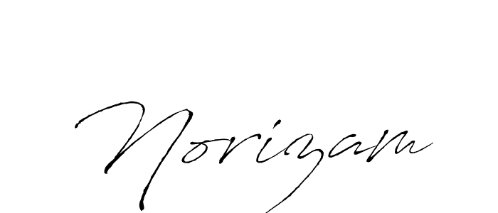 Make a beautiful signature design for name Norizam. With this signature (Antro_Vectra) style, you can create a handwritten signature for free. Norizam signature style 6 images and pictures png