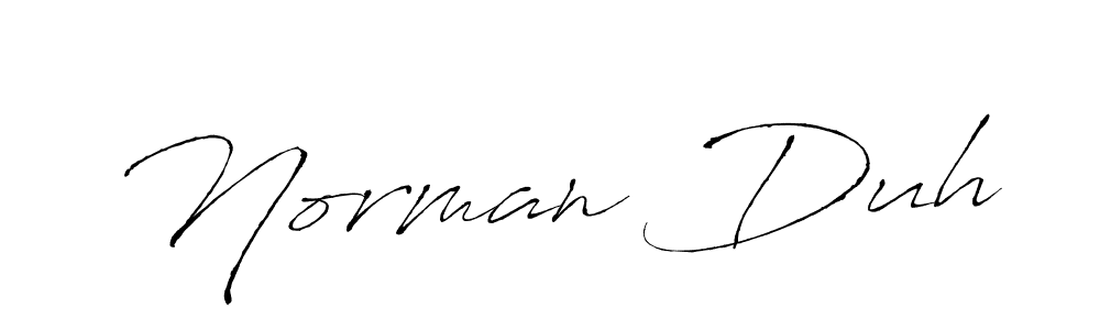 Design your own signature with our free online signature maker. With this signature software, you can create a handwritten (Antro_Vectra) signature for name Norman Duh. Norman Duh signature style 6 images and pictures png