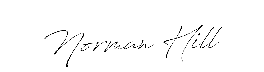 Use a signature maker to create a handwritten signature online. With this signature software, you can design (Antro_Vectra) your own signature for name Norman Hill. Norman Hill signature style 6 images and pictures png