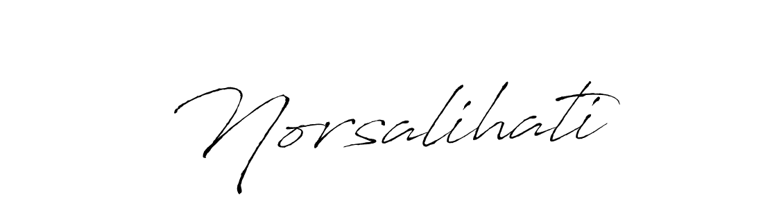 Create a beautiful signature design for name Norsalihati. With this signature (Antro_Vectra) fonts, you can make a handwritten signature for free. Norsalihati signature style 6 images and pictures png