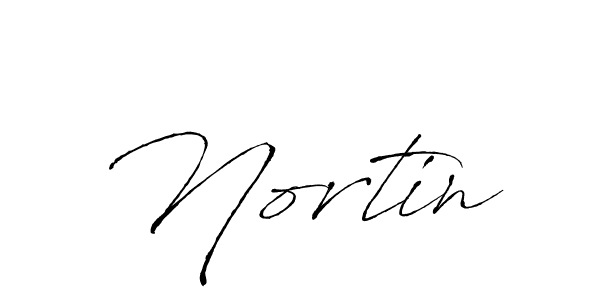 How to make Nortin signature? Antro_Vectra is a professional autograph style. Create handwritten signature for Nortin name. Nortin signature style 6 images and pictures png