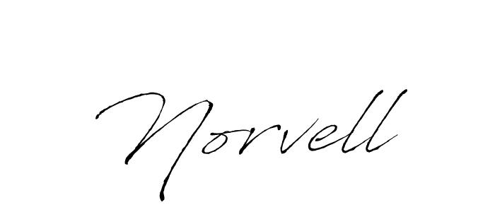 Make a beautiful signature design for name Norvell. With this signature (Antro_Vectra) style, you can create a handwritten signature for free. Norvell signature style 6 images and pictures png