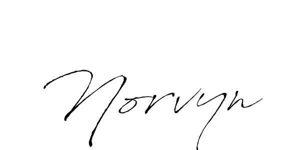 Norvyn stylish signature style. Best Handwritten Sign (Antro_Vectra) for my name. Handwritten Signature Collection Ideas for my name Norvyn. Norvyn signature style 6 images and pictures png