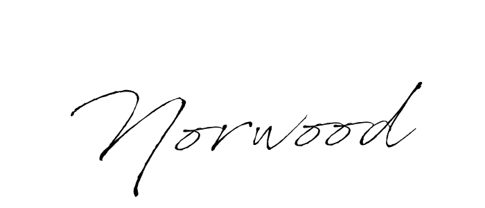 Design your own signature with our free online signature maker. With this signature software, you can create a handwritten (Antro_Vectra) signature for name Norwood. Norwood signature style 6 images and pictures png