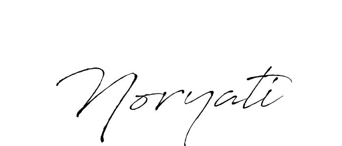 Use a signature maker to create a handwritten signature online. With this signature software, you can design (Antro_Vectra) your own signature for name Noryati. Noryati signature style 6 images and pictures png