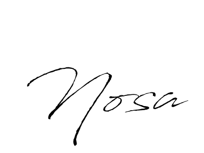 Make a beautiful signature design for name Nosa. With this signature (Antro_Vectra) style, you can create a handwritten signature for free. Nosa signature style 6 images and pictures png
