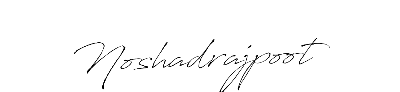 Design your own signature with our free online signature maker. With this signature software, you can create a handwritten (Antro_Vectra) signature for name Noshadrajpoot. Noshadrajpoot signature style 6 images and pictures png