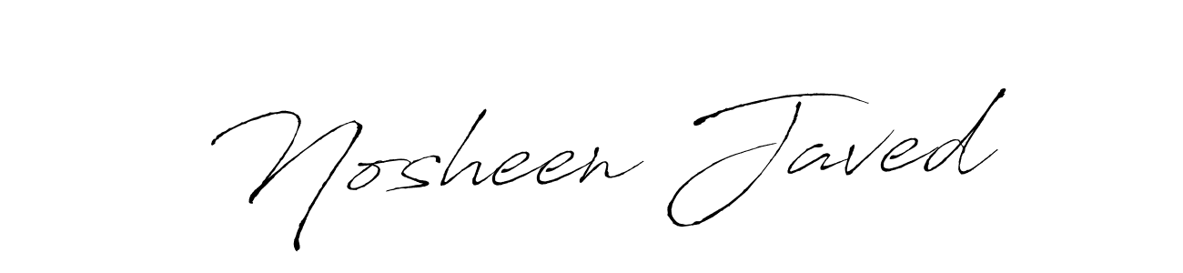 if you are searching for the best signature style for your name Nosheen Javed. so please give up your signature search. here we have designed multiple signature styles  using Antro_Vectra. Nosheen Javed signature style 6 images and pictures png