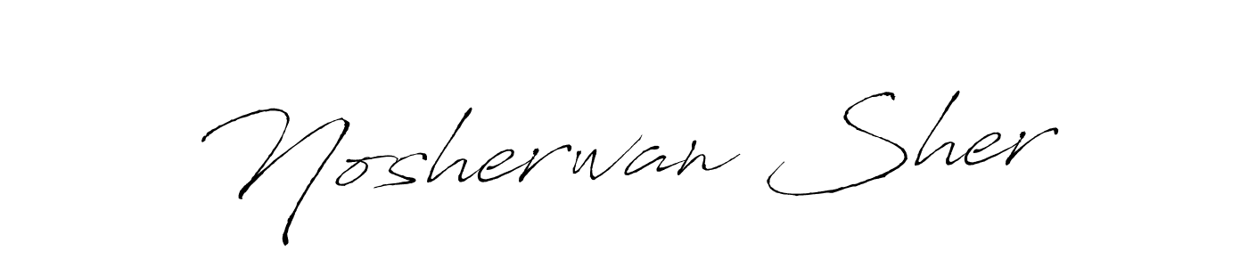 Also You can easily find your signature by using the search form. We will create Nosherwan Sher name handwritten signature images for you free of cost using Antro_Vectra sign style. Nosherwan Sher signature style 6 images and pictures png