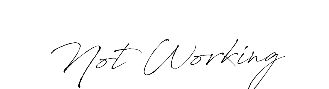 It looks lik you need a new signature style for name Not Working. Design unique handwritten (Antro_Vectra) signature with our free signature maker in just a few clicks. Not Working signature style 6 images and pictures png