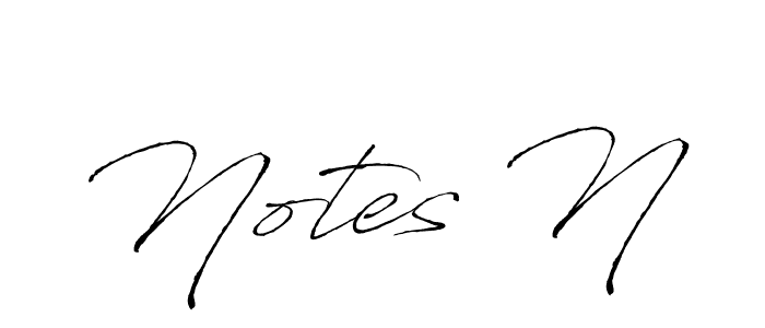 How to make Notes N signature? Antro_Vectra is a professional autograph style. Create handwritten signature for Notes N name. Notes N signature style 6 images and pictures png