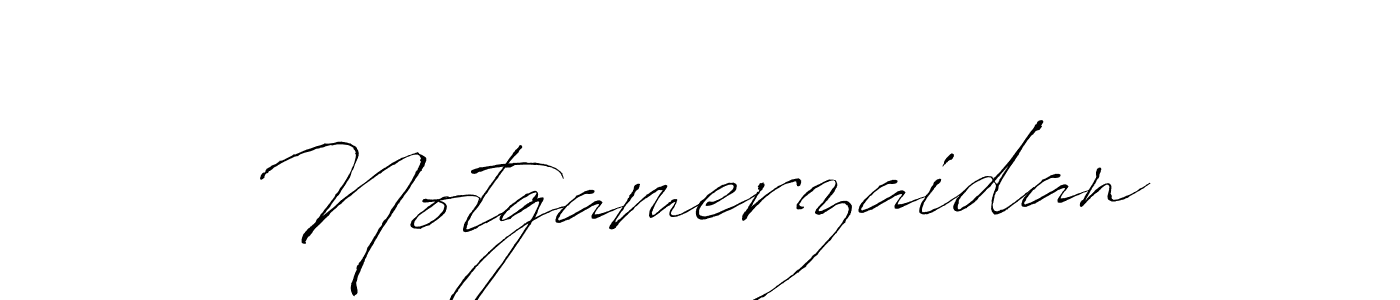 Design your own signature with our free online signature maker. With this signature software, you can create a handwritten (Antro_Vectra) signature for name Notgamerzaidan. Notgamerzaidan signature style 6 images and pictures png