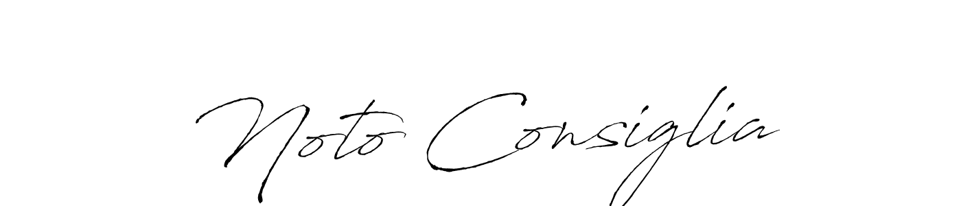Design your own signature with our free online signature maker. With this signature software, you can create a handwritten (Antro_Vectra) signature for name Noto Consiglia. Noto Consiglia signature style 6 images and pictures png