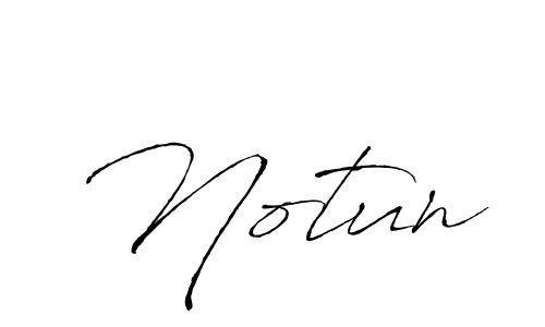 Design your own signature with our free online signature maker. With this signature software, you can create a handwritten (Antro_Vectra) signature for name Notun. Notun signature style 6 images and pictures png