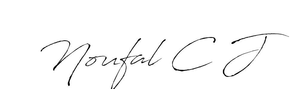 How to make Noufal C J signature? Antro_Vectra is a professional autograph style. Create handwritten signature for Noufal C J name. Noufal C J signature style 6 images and pictures png