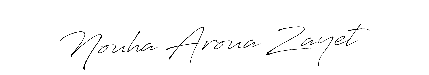 It looks lik you need a new signature style for name Nouha Aroua Zayet. Design unique handwritten (Antro_Vectra) signature with our free signature maker in just a few clicks. Nouha Aroua Zayet signature style 6 images and pictures png