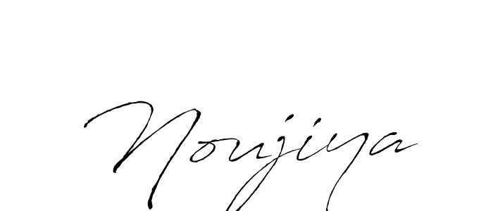 Design your own signature with our free online signature maker. With this signature software, you can create a handwritten (Antro_Vectra) signature for name Noujiya. Noujiya signature style 6 images and pictures png