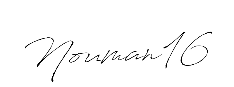 Design your own signature with our free online signature maker. With this signature software, you can create a handwritten (Antro_Vectra) signature for name Nouman16. Nouman16 signature style 6 images and pictures png